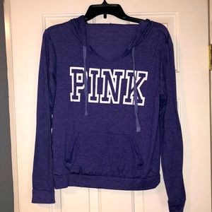 PINK hoodie. Purple. Size M. Fits like a small